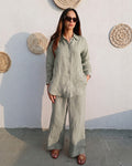 Shreeva - Green Relaxed Shirt Pants Co-ord Set