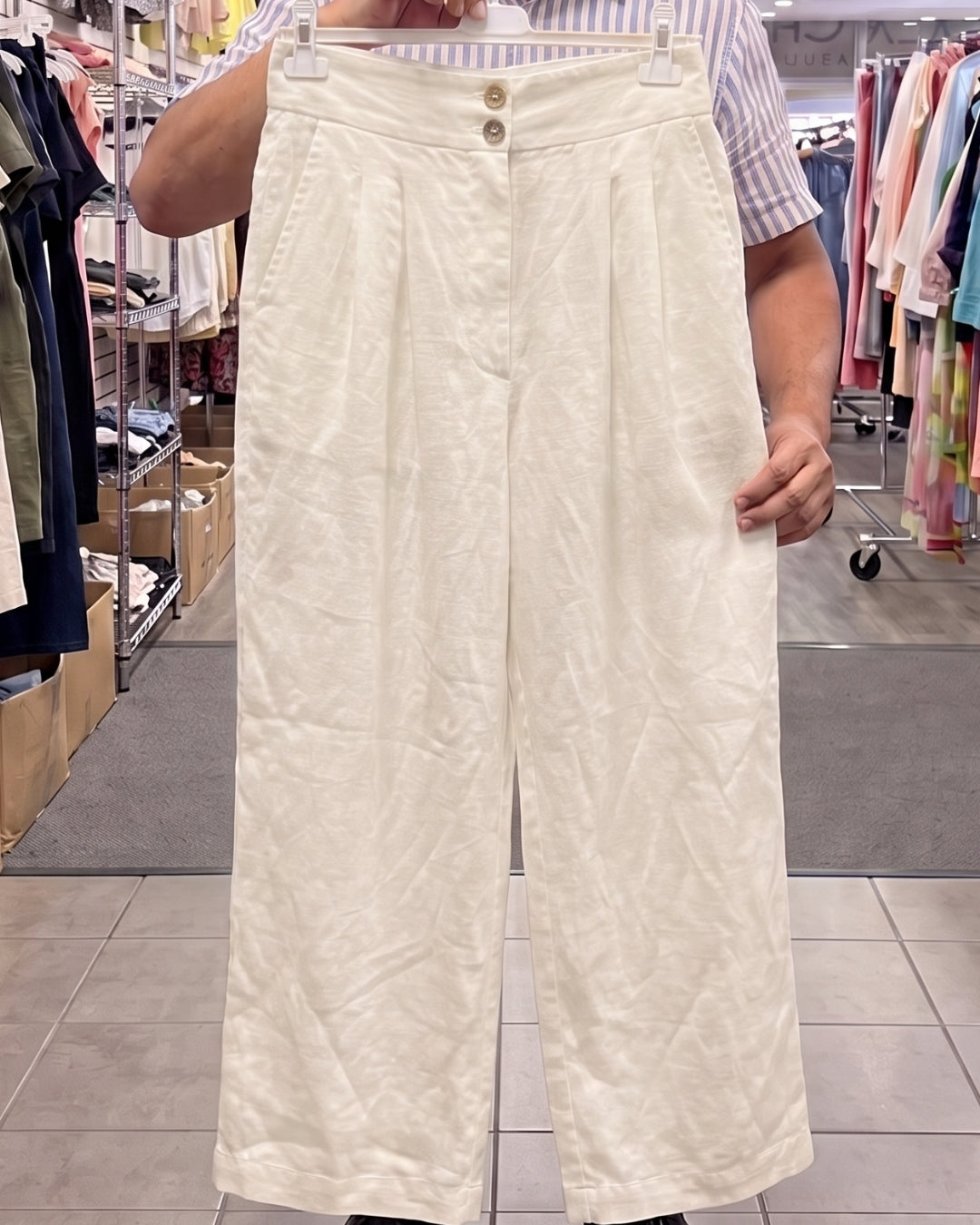 Evan - Cream Artistic Printed Summer Linen Co-Ord Set