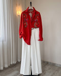 Novara - Red Noir Floral Embellished Luxury Set