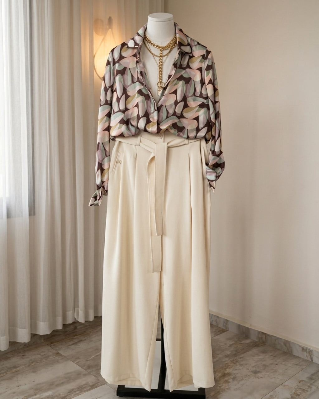 Zoya - Ilvoy Print Shirt Wide-Leg Trouser Co-Ord