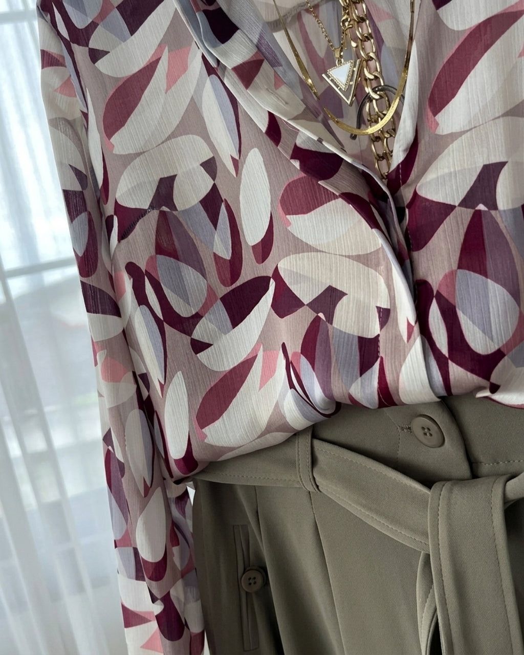 Zoya - Lavnder Print Shirt Wide-Leg Trouser Co-Ord