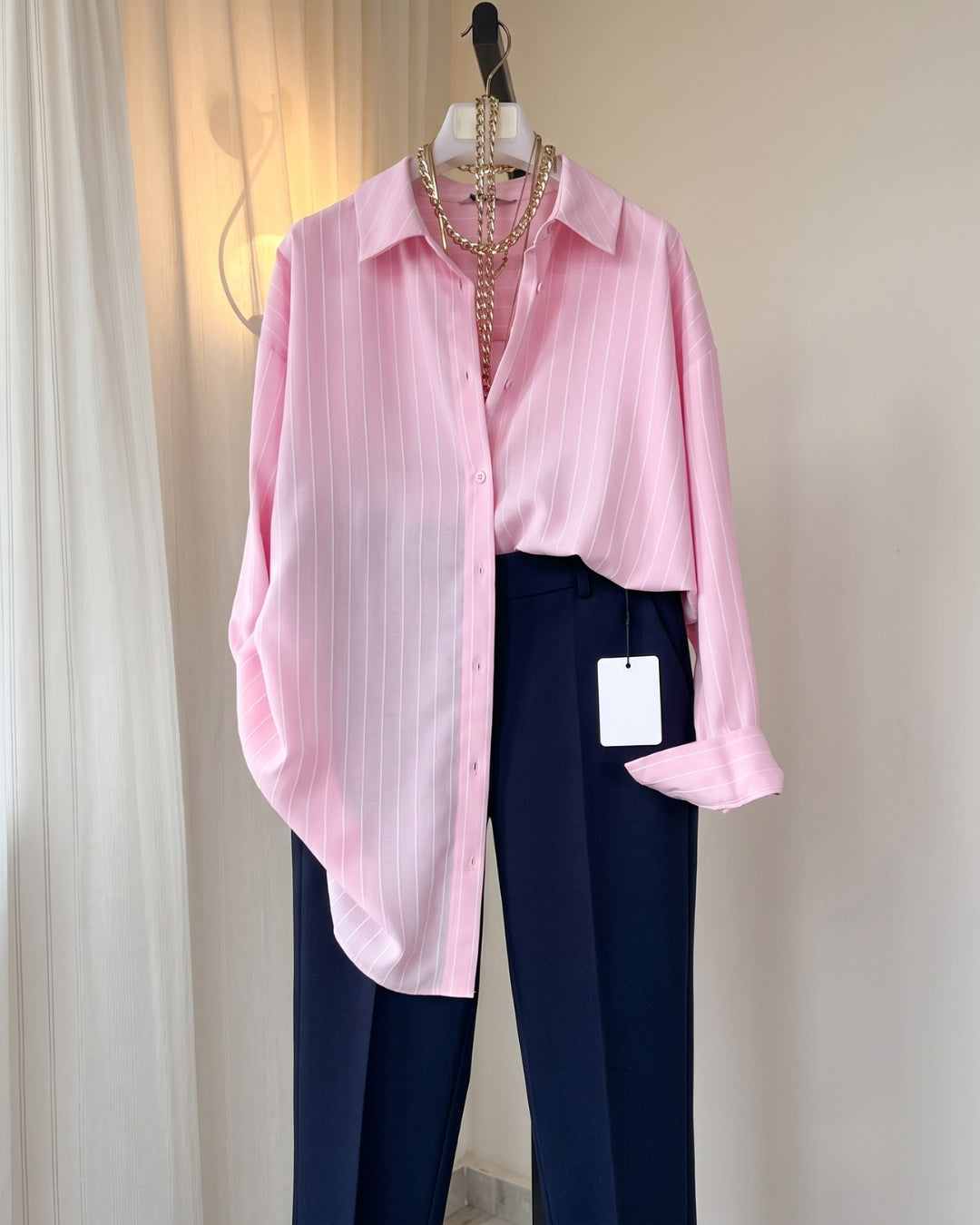 Viana - Pink Premium High Waist Business Casual Trouser