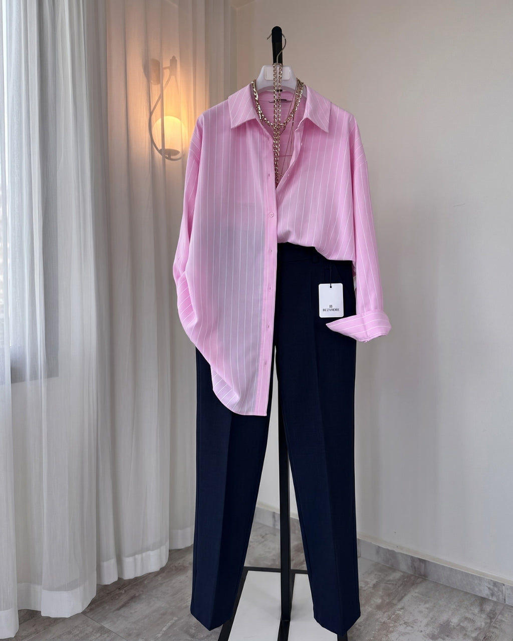 Viana - Pink Premium High Waist Business Casual Trouser