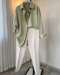 Viana - Green Premium High Waist Business Casual Trouser