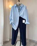 Viana - Blue Premium High Waist Business Casual Trouser