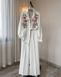 Novara - White Noir Floral Embellished Luxury Set