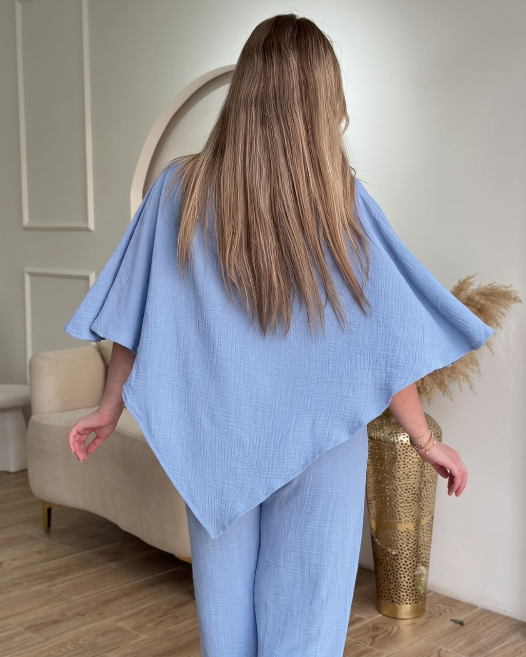 Eva - Premium Sky Blue Relaxed Co-Ord Set
