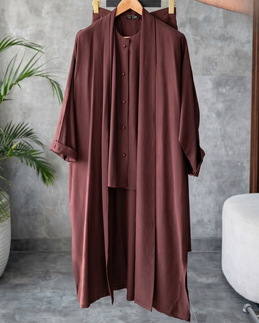 Riva - Brown Graceful Layered Co-Ord Set