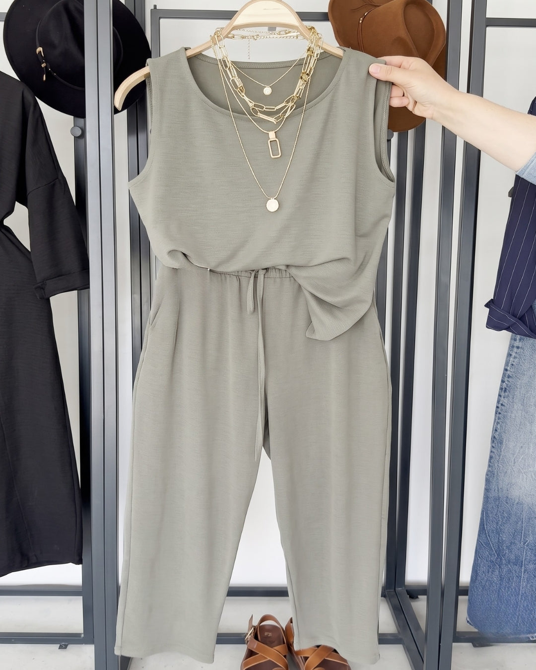 Kriva - Premium Linen Blend Sleeveless Co-Ord Set