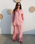 Shreeva - Pink Relaxed Shirt Pants Co-ord Set