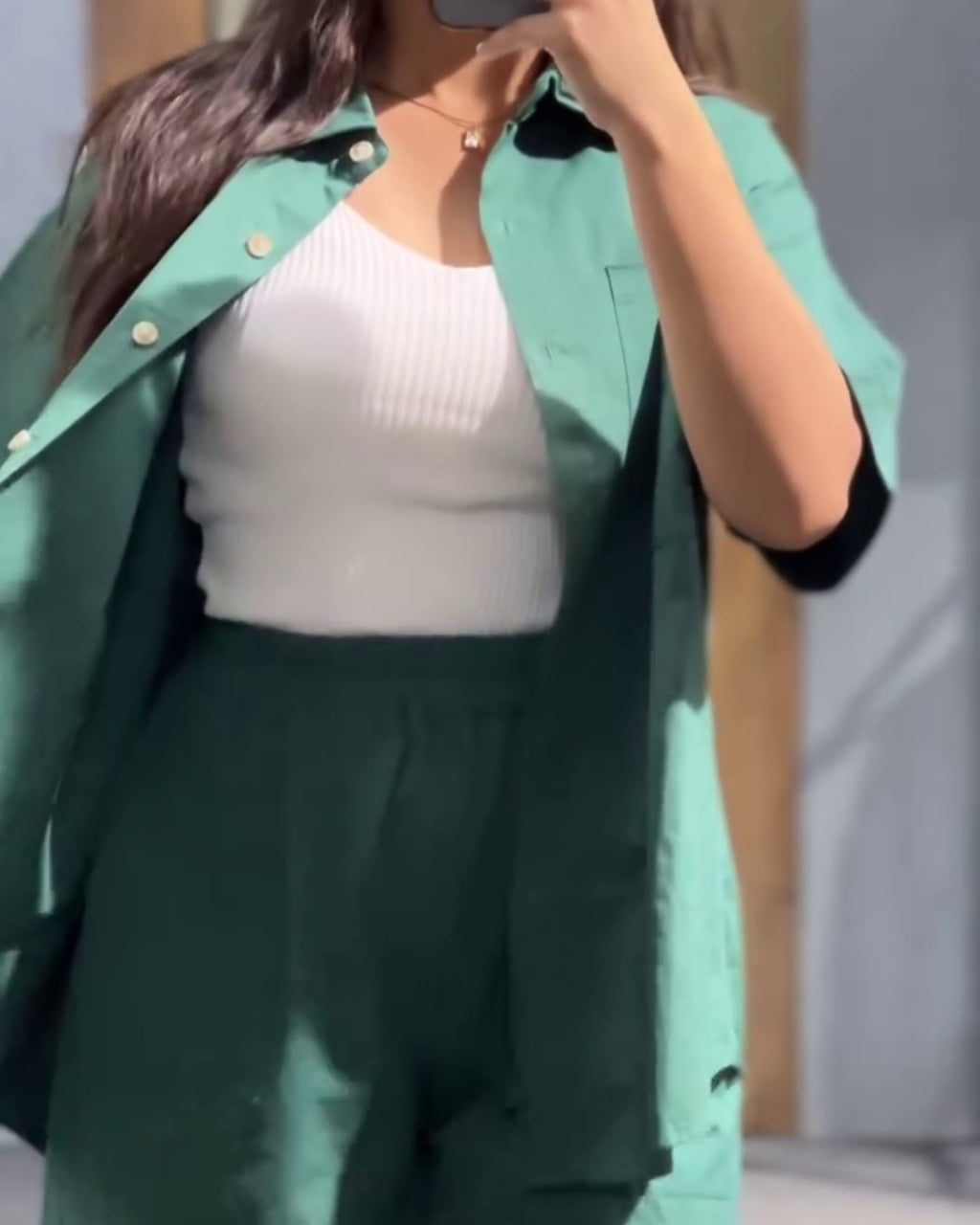 Avira – Emerald Green Breeze Co-Ord Set