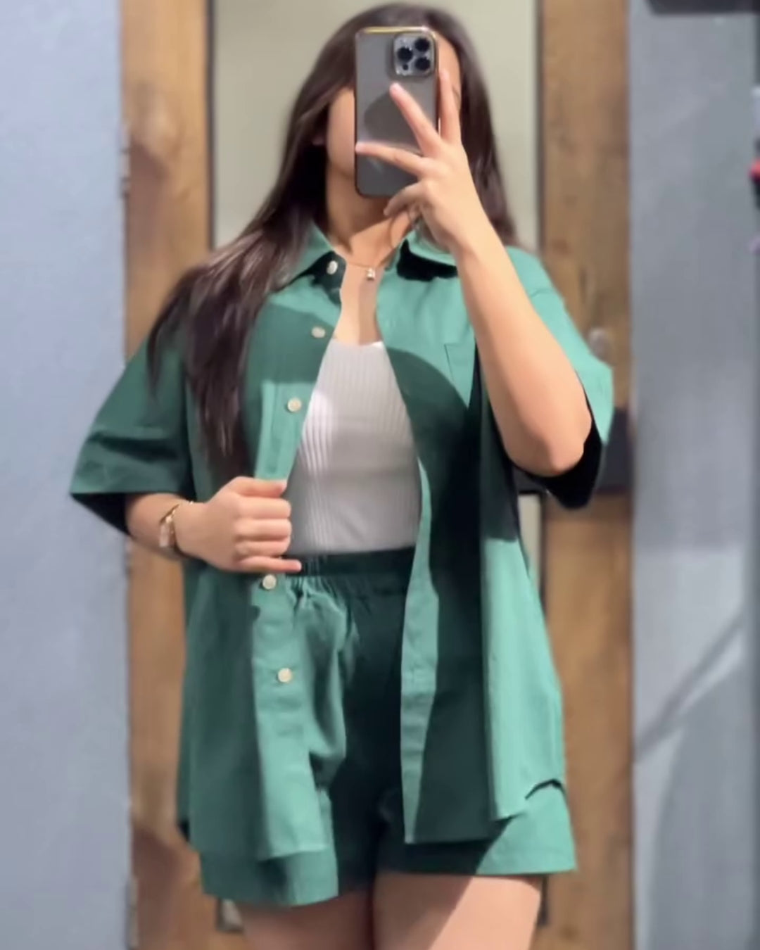 Avira – Emerald Green Breeze Co-Ord Set