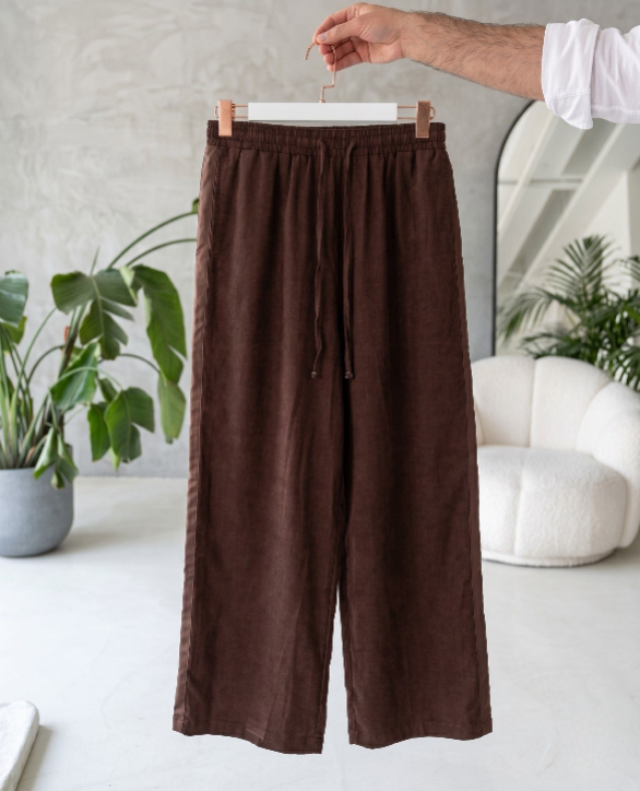 Esha - Chocolate Brown Floral Embroidered Shirt Pants Co-ord Set